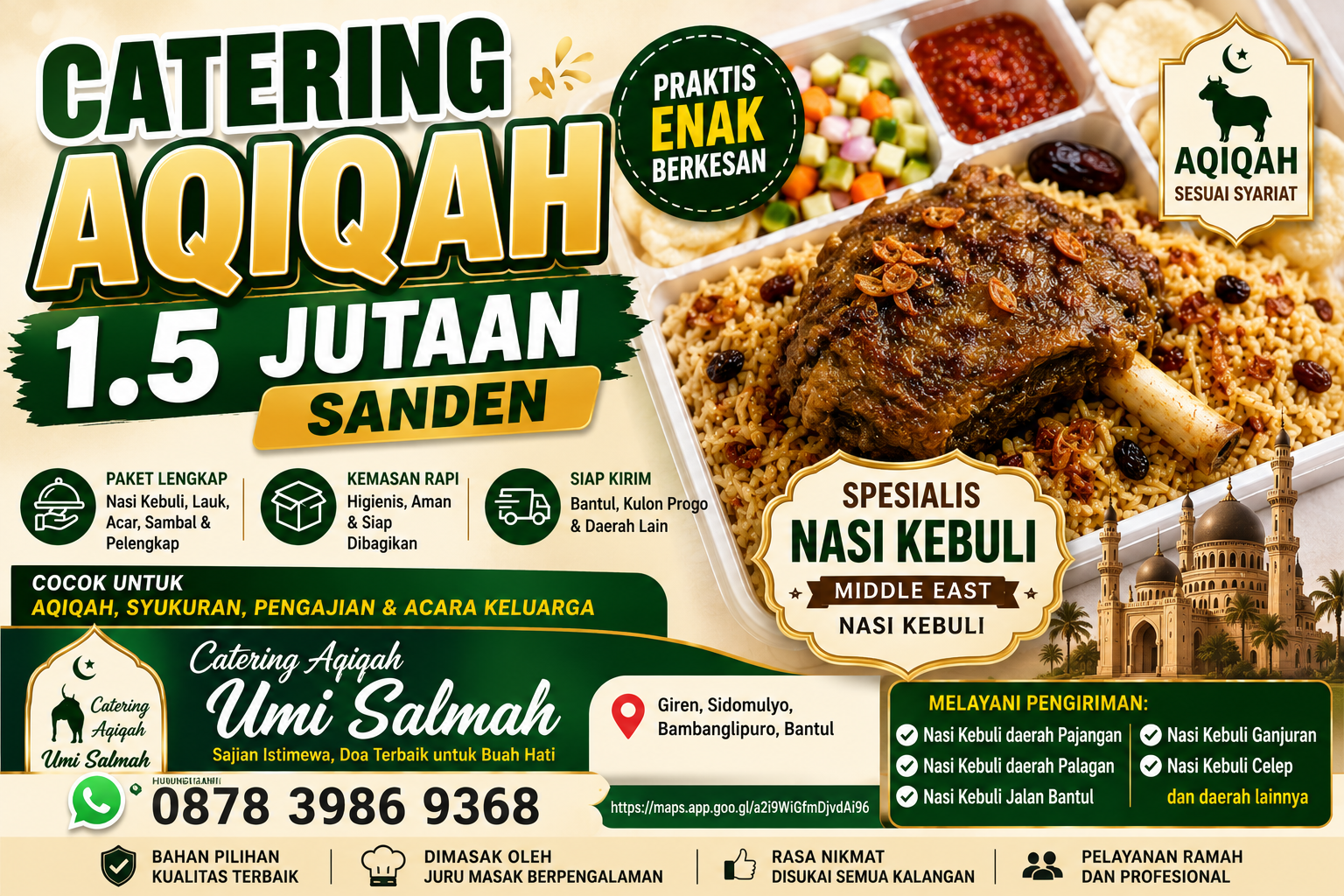 aqiqah 1.5 jutaan sanden bantul